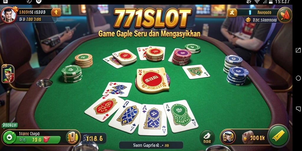 Screenshot gameplay 171SLOT dengan suasana pertandingan Gaple.