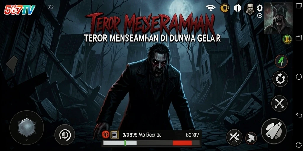 Screenshot gameplay 567TV menampilkan suasana kelam dan mencekam.
