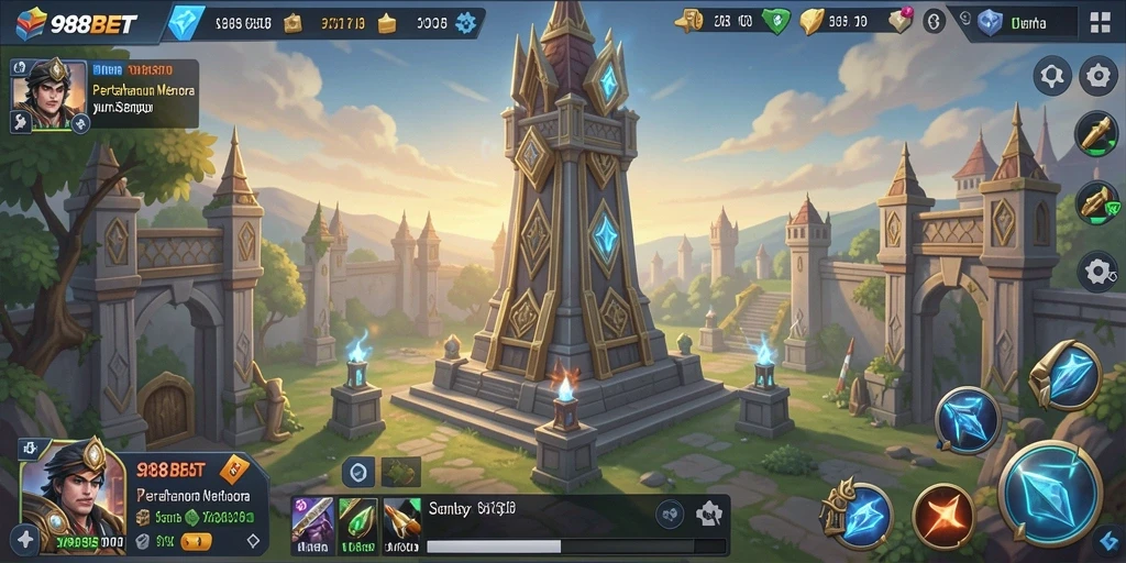 Gameplay <strong>988BET</strong> yang menarik dalam Tower Defense.
