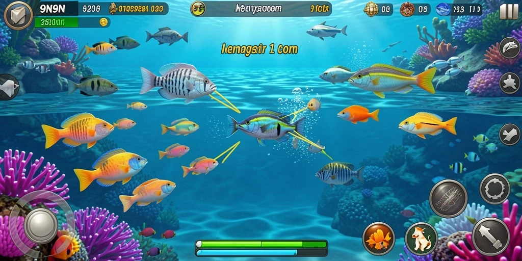 Gameplay seru dalam game Tembak Ikan 9N9N.