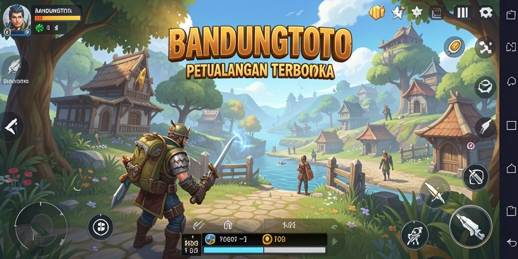 Screenshot utama BANDUNGTOTO menunjukkan petualangan seru di dunia terbuka.