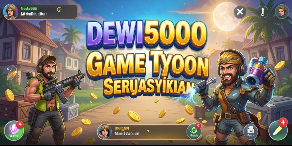 Tangkapan layar gameplay DEWI5000 menampilkan pengelolaan bisnis yang seru.