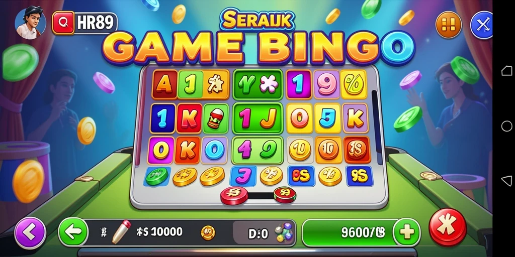 Tampilan gameplay Bingo yang seru dan interaktif di HR89.