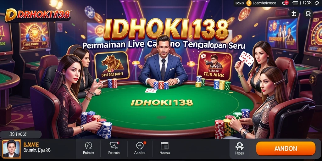 Tampilan utama permainan Live Casino yang menarik di IDRHOKI138.