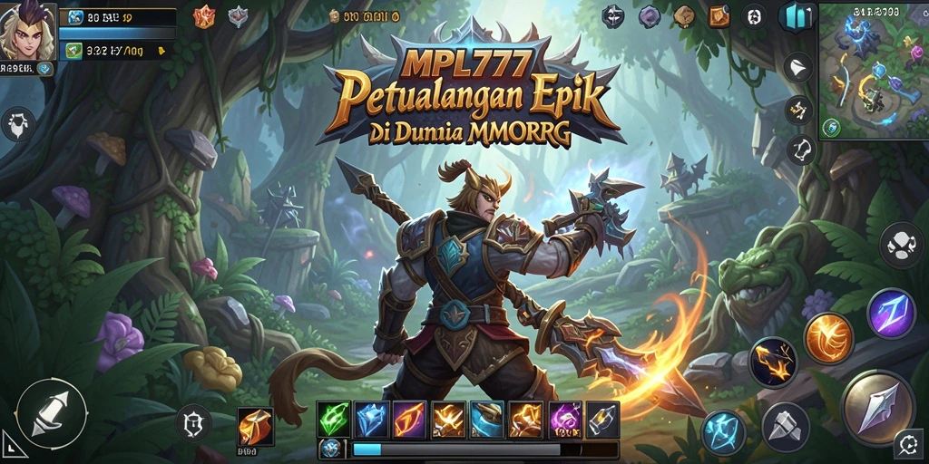 Screenshot MPL777 menampilkan aksi pertempuran epik dalam dunia MMORPG.