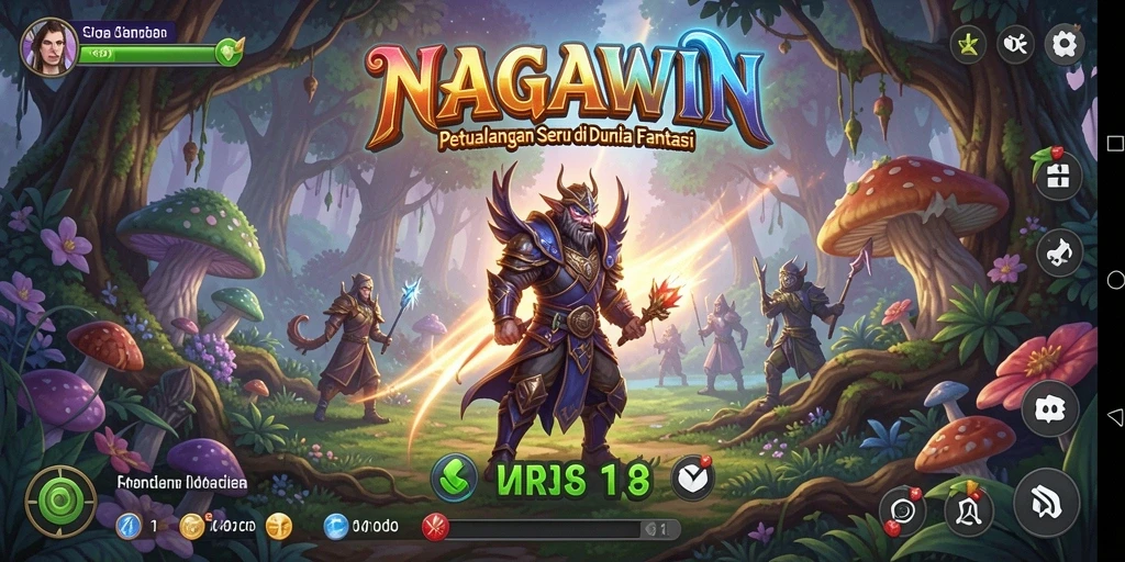Tangkapan layar NAGAWIN menunjukkan aksi seru dalam gameplay petualangan.