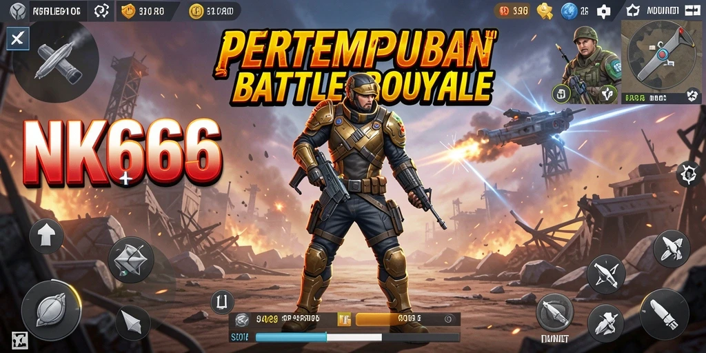 Gameplay NK666 yang intens dan mengasyikkan dalam pertempuran Battle Royale.