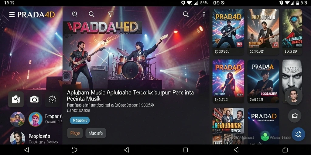 Tampilan gameplay PRADA4D yang menarik dengan fitur musik interaktif.