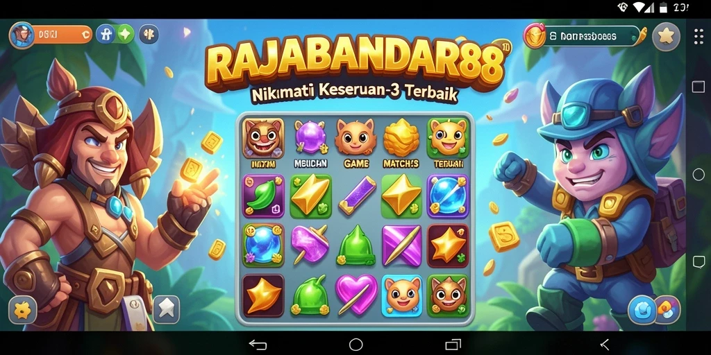 Tampilan gameplay seru dalam RAJABANDAR88 yang penuh warna.