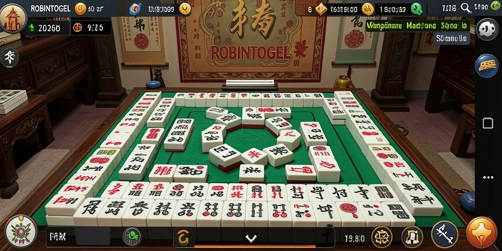 Gameplay menarik dari ROBINTOGEL dengan elemen Mahjong yang mendebarkan.