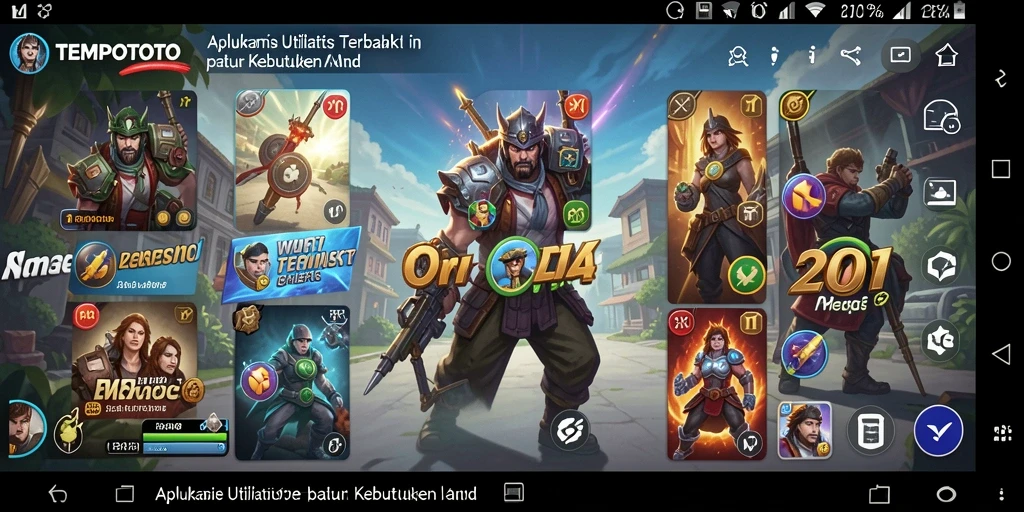 Tampilan antarmuka TEMPOTOTO yang sederhana dan efektif dalam menampilkan fitur-fitur utilitas.