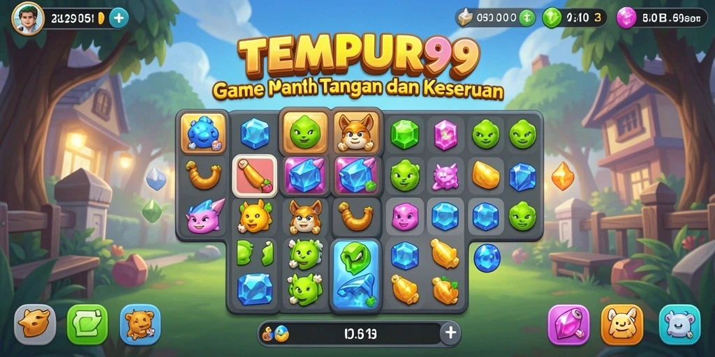 Gameplay TEMPUR99 yang penuh warna dan tantangan.