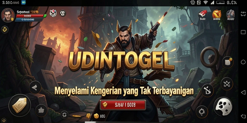 Tampilan gameplay menakutkan dalam UDINTOGEL yang penuh ketegangan.